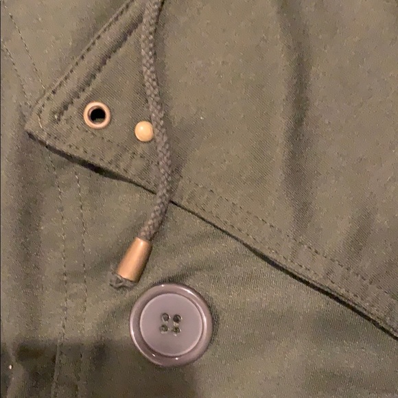 Olive Green Jacket with Hood - Picture 3 of 5